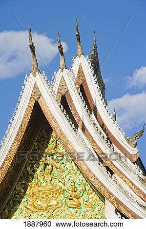 Stock Image - Detail Of Haw Pha Bang Temple Inside The Grounds Of The Royal Palace Museum.. Fotosearch