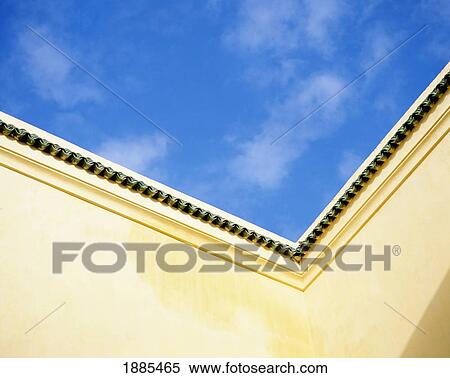 Stock Photography - Detail Of Inner Courtyard Wall Of Mausoleum Of Sultan Moulay Ismail, In The Imperial City. Fotosearch