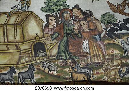 Detail Of Noah's Ark Illustrated By Baroque-Mestizo Frescos Dating To The 17Th Century In The Baptistery Of Santiago De Curahuara De Carangas Church, The Sistine Chapel Of The Andes, Curahuara De Carangas, Oruro, Bolivia View Large Photo Image Stock Image - Detail Of Noah's Ark Illustrated By Baroque-Mestizo Frescos Dating To The 17Th Century In The Baptistery Of Santiago De Curahuara De Carangas Church, The Sistine Chapel Of The Andes, Curahuara De Carangas, Oruro, Bolivia. Fotosearch