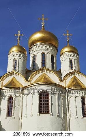 Detail of onion domes of Annunciation Cathedral in Kremlin; Moscow, Russia View Large Photo Image Stock Photography - Detail of onion domes of Annunciation Cathedral in Kremlin; Moscow, Russia. Fotosearch