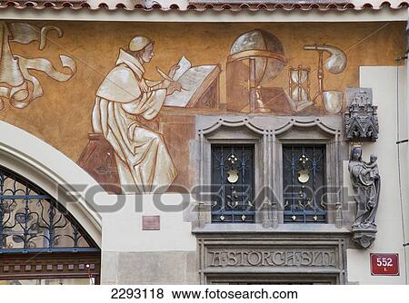 Stock Photo - Detail of ornate building, Old Town Square, Prague, Czech Republic, Europe. Fotosearch
