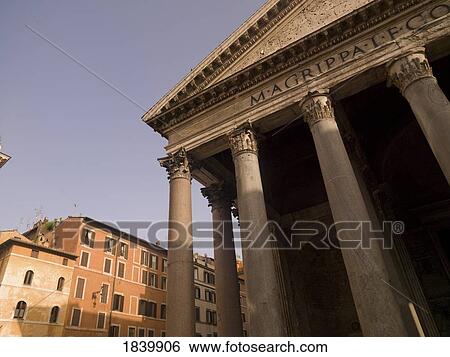 Stock Photograph - Detail Of Pantheon; Rome, Italy. Fotosearch
