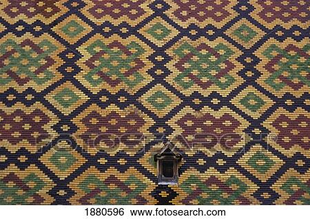Detail Of Patterned Tiled Roof View Large Photo Image Stock Photograph - Detail Of Patterned Tiled Roof. Fotosearch
