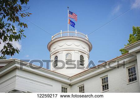 Stock Photo - Detail of Pennsylvania Hall, Gettysburg College; Gettysburg, Pennsylvania, United States of America. Fotosearch