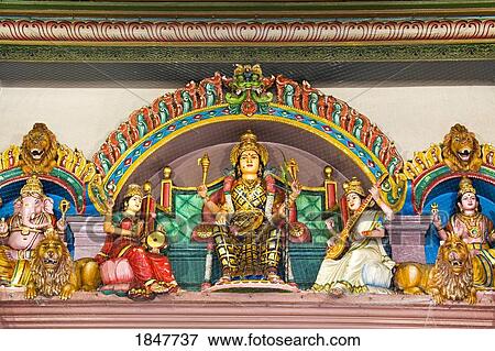 Detail Of Sri Mariamman Hindu Temple; Singapore, Singapore View Large Photo Image Stock Photo - Detail Of Sri Mariamman Hindu Temple; Singapore, Singapore. Fotosearch