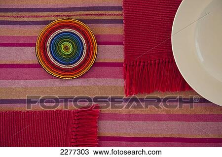 Stock Image - Detail of table in Ol Pejeta Bush Camp, Ol Pejeta Conservancy, Kenya.. Fotosearch