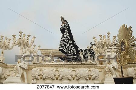 Detail Of The Anda (Float) Of The Sorrowful Virgin Mary During The Holy Burial Procession On Good Friday In Antigua Guatemala, Sacatep View Large Photo Image Stock Photo - Detail Of The Anda (Float) Of The Sorrowful Virgin Mary During The Holy Burial Procession On Good Friday In Antigua Guatemala, Sacatep. Fotosearch