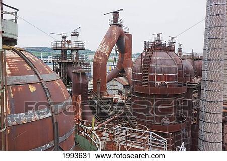 Detail of the blast furnace group of Volklinger Hutte (Volklingen Ironworks), Volklingen, Germany View Large Photo Image Stock Image - Detail of the blast furnace group of Volklinger Hutte (Volklingen Ironworks), Volklingen, Germany. Fotosearch