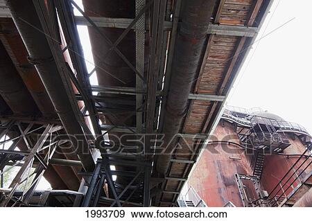 Stock Photo - Detail of the blast furnace group of Volklinger Hutte (Volklingen Ironworks), Volklingen, Germany. Fotosearch
