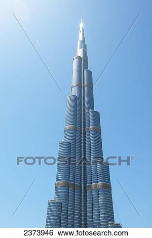 Stock Photograph - Detail of the Burj Khalifa; Dubai, United Arab Emirates. Fotosearch