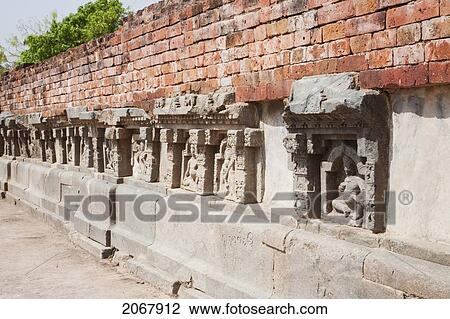 Detail Of The Moulded Plinth & Sculpted Panels Revealing 211 Figures At Temple Site No. 2, Nalanda Mahavihara, Bihar, India View Large Photo Image Stock Image - Detail Of The Moulded Plinth & Sculpted Panels Revealing 211 Figures At Temple Site No. 2, Nalanda Mahavihara, Bihar, India. Fotosearch