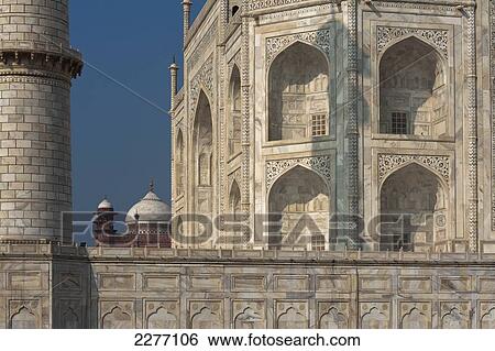 Detail of the Taj Mahal; Agra, India View Large Photo Image Stock Photograph - Detail of the Taj Mahal; Agra, India. Fotosearch