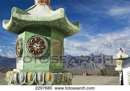 Detail of the the Shanti (Peace) Stupa which looks over Leh from the Changspa district of the town. Leh was the capital of the Himalayan kingdom of Ladakh, now the Leh District in the state of Jammu and Kashmir, India. Leh is at an altitude of 3, 500 met View Large Photo Image Stock Image - Detail of the the Shanti (Peace) Stupa which looks over Leh from the Changspa district of the town. Leh was the capital of the Himalayan kingdom of Ladakh, now the Leh District in the state of Jammu and Kashmir, India. Leh is at an altitude of 3, 500 met. Fotosearch