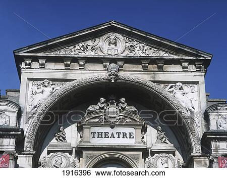 Stock Photograph - Detail Of The Theatre In Avignon. Fotosearch