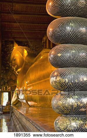 Stock Photography - Detail Of Toes Of Large Reclining Buddha. Fotosearch