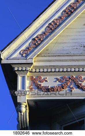 Detail Of Victorian House Facade View Large Photo Image Stock Photograph - Detail Of Victorian House Facade. Fotosearch