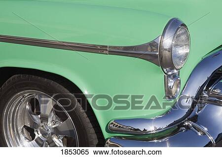 Stock Photography - Detail Of Vintage 1953 Oldsmobile Car, San Bernardino, California, Usa. Fotosearch