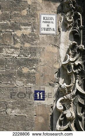 Stock Photograph - Detail on St Martine Church, Valencia, Spain, Europe, EU. Fotosearch