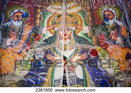 Stock Image - Details from monastery on island in Lake Tana, close to Bahir Dar; Ethiopia. Fotosearch