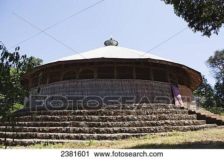 Stock Image - Details from monastery on island in Lake Tana, close to Bahir Dar; Ethiopia. Fotosearch