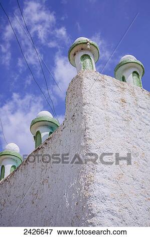 Stock Photo - Details of a mosque in the Holy city of Harar in Easten Ethiopia; Harar, Ethiopia. Fotosearch