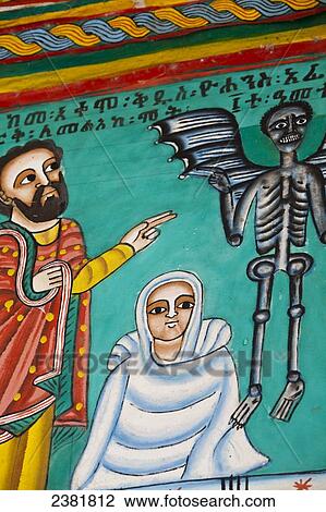 Details of church wall paintings depicting biblical scenes; Ethiopia View Large Photo Image Stock Image - Details of church wall paintings depicting biblical scenes; Ethiopia. Fotosearch