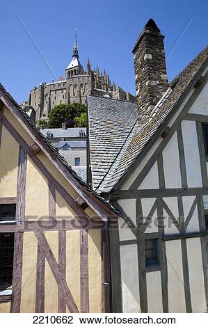 Stock Image - Details of Mont Saint Michel, Normandy, France. Fotosearch