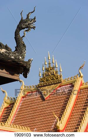 Details Of Temple Roof, Vientiane, Laos View Large Photo Image Stock Image - Details Of Temple Roof, Vientiane, Laos. Fotosearch