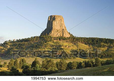 Devils Tower National Monument; Wyoming United States Of America View Large Photo Image Stock Image - Devils Tower National Monument; Wyoming United States Of America. Fotosearch