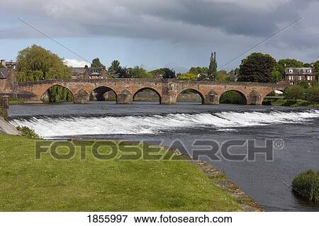 Stock Photo - Devorgilla Bridge; Dumfries And Galloway, Scotland. Fotosearch