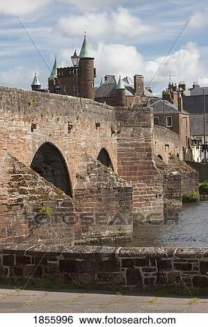 Stock Photograph - Devorgilla Bridge; Dumfries And Galloway, Scotland. Fotosearch