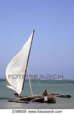 Dhow On The Indian Ocean Zanzibar Tanzania View Large Photo Image Stock Photo - Dhow On The Indian Ocean Zanzibar Tanzania. Fotosearch