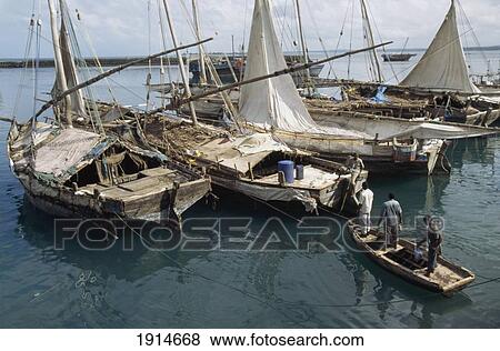 Stock Photo - Dhows Used For Fishing & Transport. Fotosearch