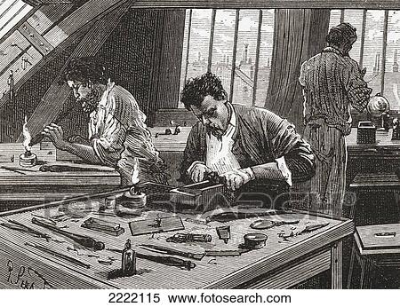Stock Photography - Diamond Cutting In Amsterdam, The Netherlands In The 19Th Century. From Pictures From Holland By Richard Lovett, Published 1887.. Fotosearch