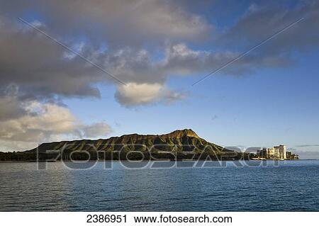 Stock Image - Diamond Head; Waikiki, Oahu, Hawaii, United States of America. Fotosearch