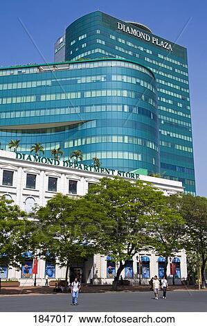 Diamond Plaza Tower And Diamond Department Store; Ho Chi Minh City (Saigon), Southern Vietnam, Vietnam View Large Photo Image Stock Photo - Diamond Plaza Tower And Diamond Department Store; Ho Chi Minh City (Saigon), Southern Vietnam, Vietnam. Fotosearch