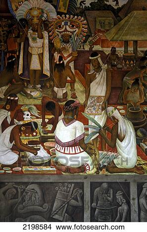 Picture - Diego Rivera Mural, Palacio Nacional, Mexico City. Fotosearch