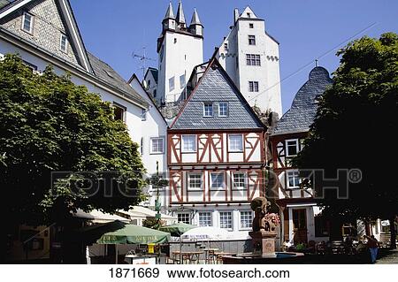 Stock Photo - Dietz, Rheinland-Pfalz, Germany; The Castle And Market. Fotosearch