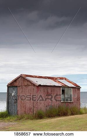 Dilapidated, Weather-Beaten Shed View Large Photo Image Stock Photo - Dilapidated, Weather-Beaten Shed. Fotosearch