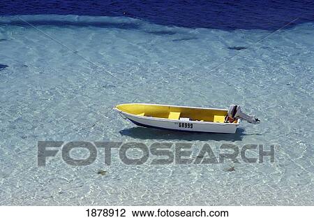 Dinghy Moored In Ocean Cove View Large Photo Image Stock Image - Dinghy Moored In Ocean Cove. Fotosearch