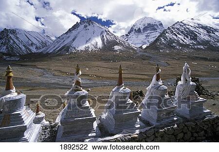 Stock Image - Dirapuk Monastery Near Mount Kailash. Fotosearch