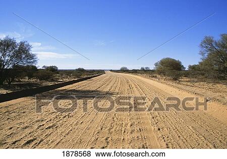 Dirt Road On Anna Creek Station View Large Photo Image Stock Photo - Dirt Road On Anna Creek Station. Fotosearch
