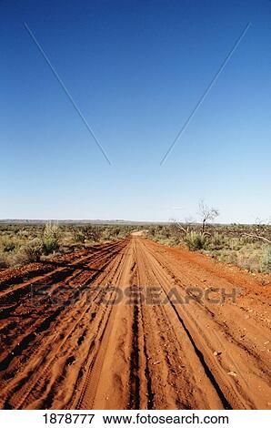 Stock Photo - Dirt Road To Goss Bluff. Fotosearch