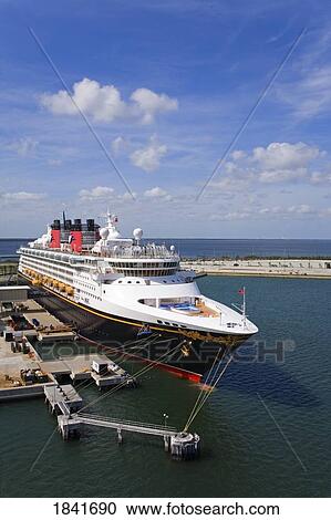 Disney Cruise Ship; Cocoa Beach, Florida, Usa View Large Photo Image Stock Image - Disney Cruise Ship; Cocoa Beach, Florida, Usa. Fotosearch