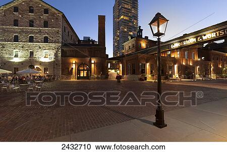 Distillery District at night; Toronto, Ontario, Canada View Large Photo Image Stock Image - Distillery District at night; Toronto, Ontario, Canada. Fotosearch