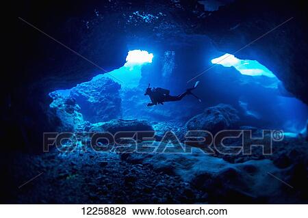 Diving into one of the underwater caves that surround Niue; Niue Island View Large Photo Image Stock Photo - Diving into one of the underwater caves that surround Niue; Niue Island. Fotosearch