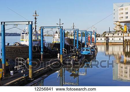 Docked boats along boardwalk; New Westminster, British Columbia, Canada View Large Photo Image Stock Image - Docked boats along boardwalk; New Westminster, British Columbia, Canada. Fotosearch