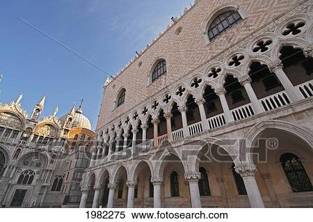 Doge's Palace Off Piazza San Marco Or St. Mark's Square; Venice Veneto Italy View Large Photo Image Stock Photography - Doge's Palace Off Piazza San Marco Or St. Mark's Square; Venice Veneto Italy. Fotosearch