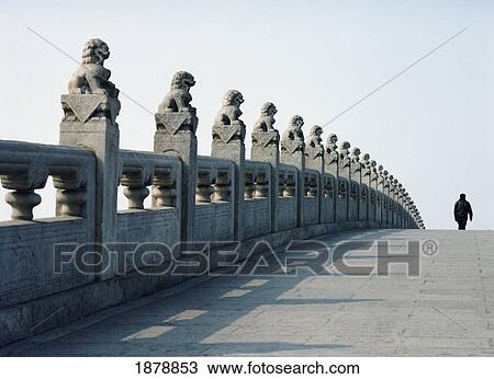 Dogs On The Pillars Of The 17 Arch Bridge In The Grounds Of The Summer Palace View Large Photo Image Stock Image - Dogs On The Pillars Of The 17 Arch Bridge In The Grounds Of The Summer Palace. Fotosearch