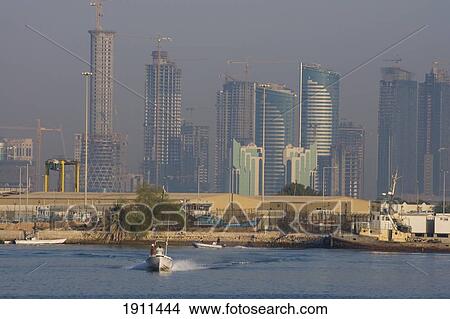 Picture - Doha Bay Skyline, Doha, Qatar. Fotosearch